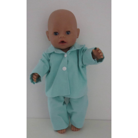 flannelen pyjama mint baby born 43cm