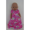 flannelen slaapzak roze beer baby born 43cm