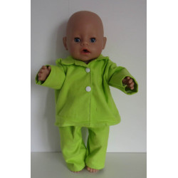 flannelen pyjama groen baby...