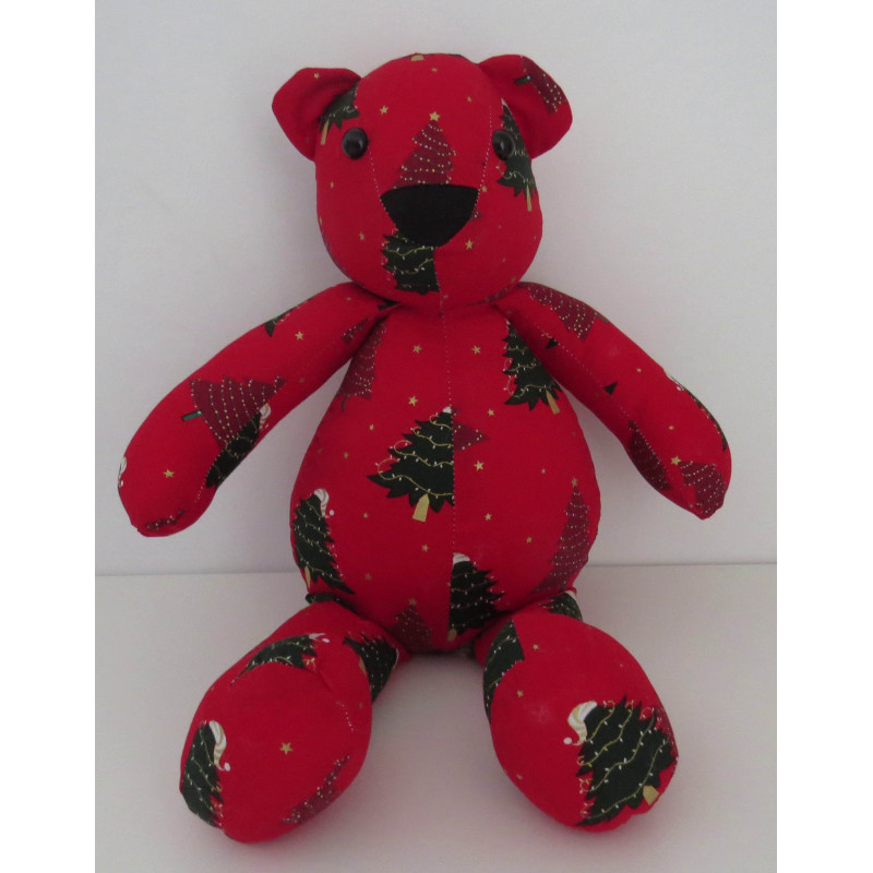 knuffel beer kerst rood 30cm