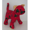 knuffel kat rood kerst 35/25cm