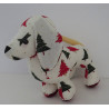 knuffel teckel wit kerst  30/25cm