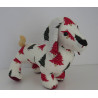 knuffel teckel wit kerst  30/25cm