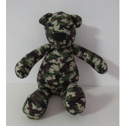 knuffel beer leger groen 30cm