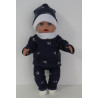 wintertrui set blauw konijn baby born 43cm