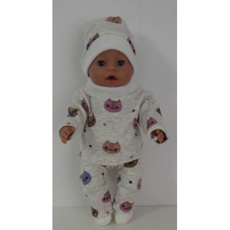 wintertrui set kat baby born 43cm