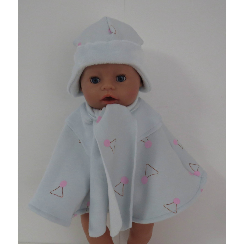 poncho blauw baby born 43cm