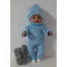 wintertrui set blauw  baby born 43cm