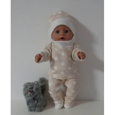 wintertrui set stippen baby born 43cm