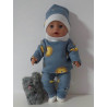 wintertrui set blaiw leeuw baby born 43cm