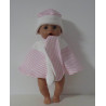 poncho roze streep baby born 43cm