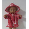 winterjas met muts en sjaal rood ankers  baby born 43cm