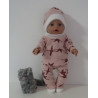 wintertrui set roze vogels baby born 43cm