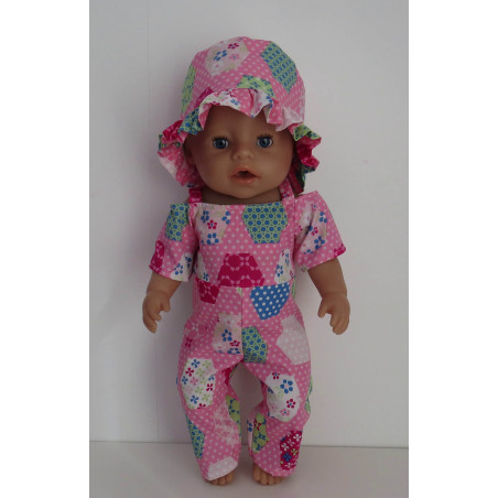 jumpsuit roze baby born 43cm