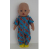 jumpsuit blauw eekhoorn baby born 43cm