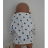 tussenjas sterren blauw klein baby born 43cm