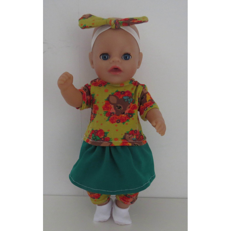 rok setje hertje little baby born 30cm