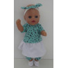 rok setje bloemetjes little baby born 30cm