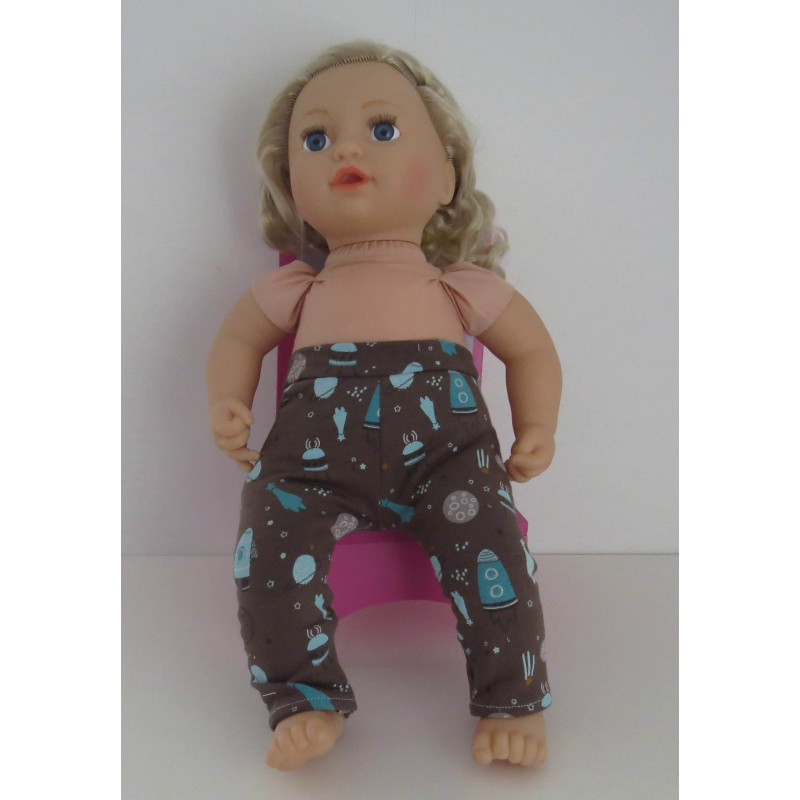 legging bruin space baby annabell 43cm