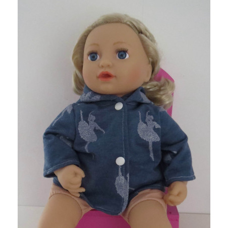 jas blauw ballet baby annabell 43cm