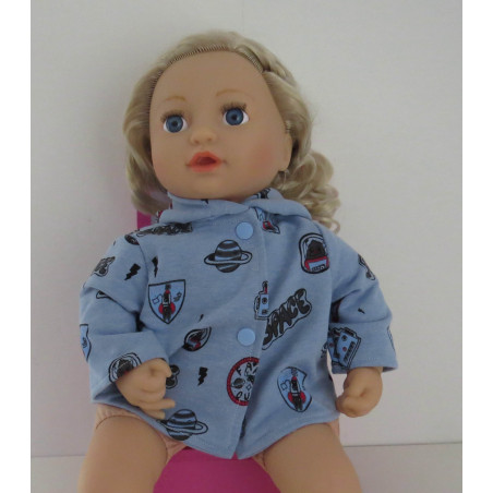 jas blauw space baby annabell 43cm