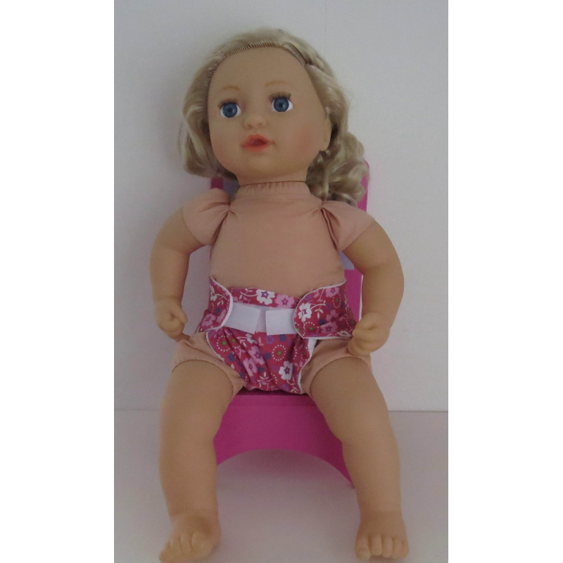 luier oud roze bloem  baby annabell 43cm