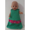 gewatteerde slaapzak groen hard roze baby born 43cm