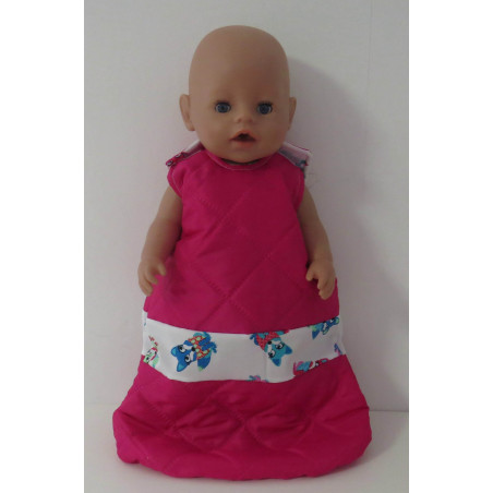 gewatteerde slaapzak hard roze vossen baby born 43cm