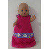 gewatteerde slaapzak hard roze lila kat baby born 43cm