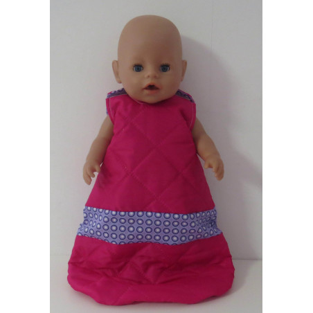 gewatteerde slaapzak hard roze lila baby born 43cm