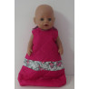 gewatteerde slaapzak hard roze roosjes baby born 43cm