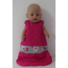 gewatteerde slaapzak hard roze poedel baby born 43cm