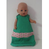 gewatteerde slaapzak groen roze bloemen groen baby born 43cm