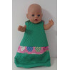 gewatteerde slaapzak groen roze baby born 43cm