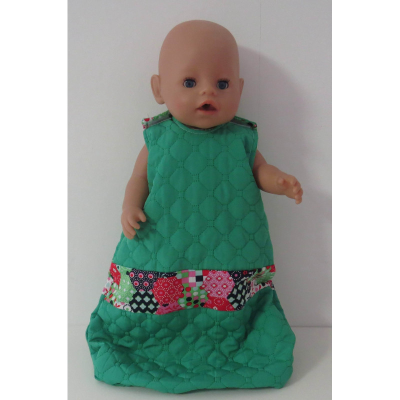 gewatteerde slaapzak groen baby born 43cm