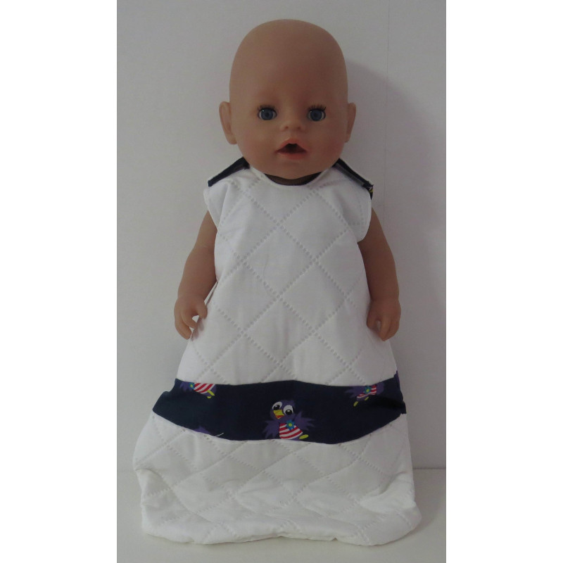 gewatteerde slaapzak wit jet baby born 43cm