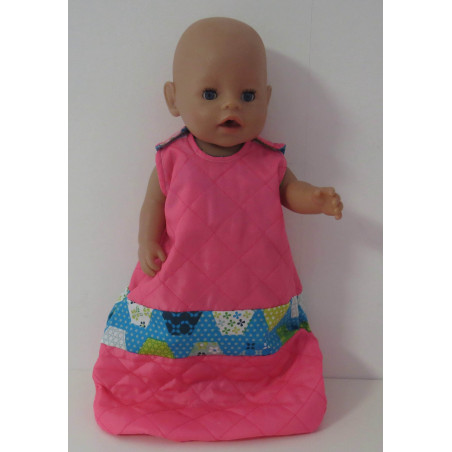 gewatteerde slaapzak roze blauw baby born 43cm