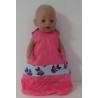 gewatteerde slaapzak roze vossen baby born 43cm
