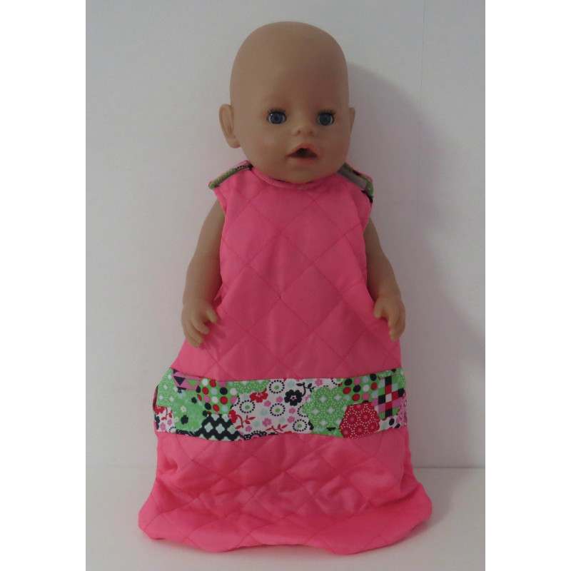 gewatteerde slaapzak roze groen baby born 43cm