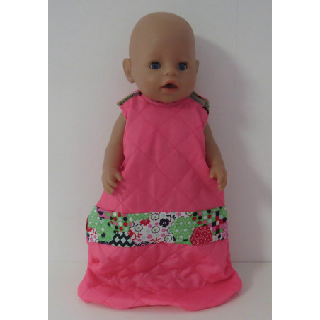 gewatteerde slaapzak roze groen baby born 43cm