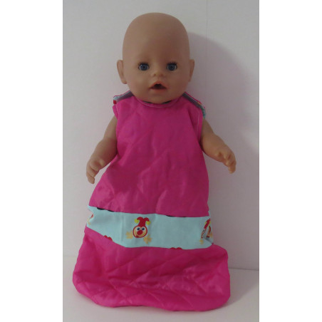 gewatteerde slaapzak hard roze joki baby born 43cm