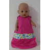 gewatteerde slaapzak hard roze bloem blauw baby born 43cm