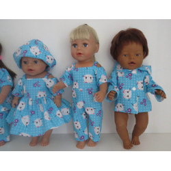 gift set blauw kat baby born 43cm