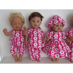 gift set hard roze met bloemen baby born 43cm