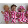 gift set hard roze met bloemen baby born 43cm