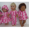 gift set hard roze met bloemen baby born 43cm