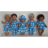 gift set blauw met olifanten baby born 43cm