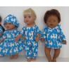 gift set blauw met olifanten baby born 43cm