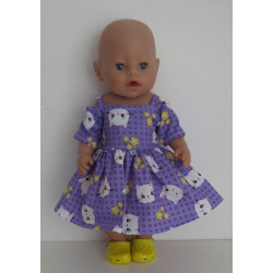 zomersejurk lila kat baby...