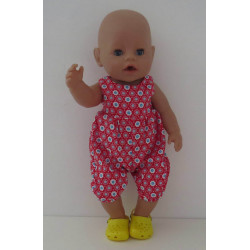 speelpakje rood baby born 43cm